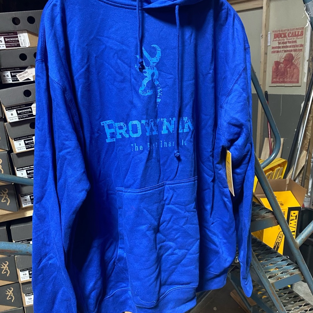 Mens Browning Buckmark Blue Sweatshirt